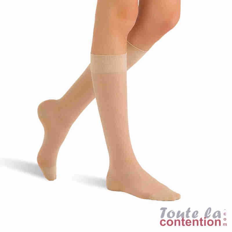 Chaussettes de contention Femme Voilisim Jarfix Classe 2 par Radiante - Coloris Beige Idéal