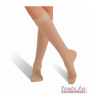 Chaussettes de contention Femme Voilisim Jarfix Classe 2 par Radiante - Coloris Nude