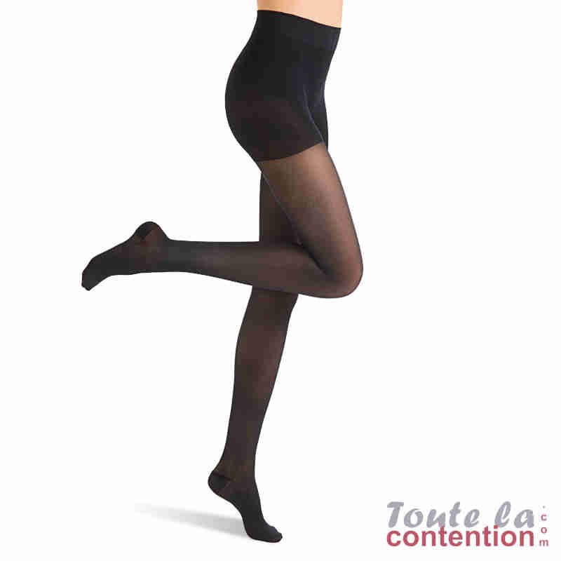 Collant de contention Femme Microvoile Classe 1 par Radiante - Coloris Noir