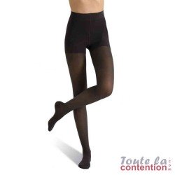 Collant de contention Femme Microvoile Classe 2 par Radiante - Coloris Noir - Vue de face