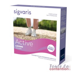 Chaussettes de contention Femme Active Loisirs Bambou classe 2 Sigvaris - Packaging