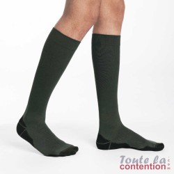 Chaussettes de contention Homme Active Loisirs Bambou par Sigvaris - Coloris Vert Sapin