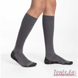 Chaussettes de contention Homme Active Loisirs Bambou par Sigvaris - Coloris Gris Anthracite