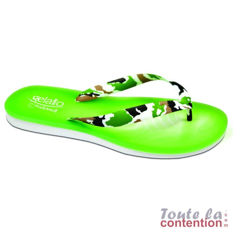 Tong Gelato Arcobaleno Homme par Podowell. Coloris Vert Camouflage