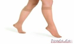 Chaussettes de contention Femme Styles Transparent classe 2 par Sigvaris - Coloris Beige 130