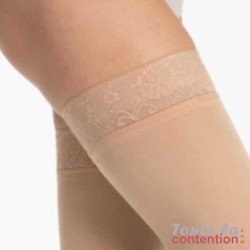 Bas de contention Femme Styles Opaque classe 2 par Sigvaris - Coloris Beige - Zoom bande Sensinnov