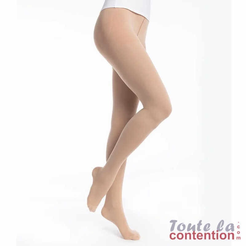 Collant de contention Femme Styles Opaque classe 2 par Sigvaris - Coloris Beige Rosé