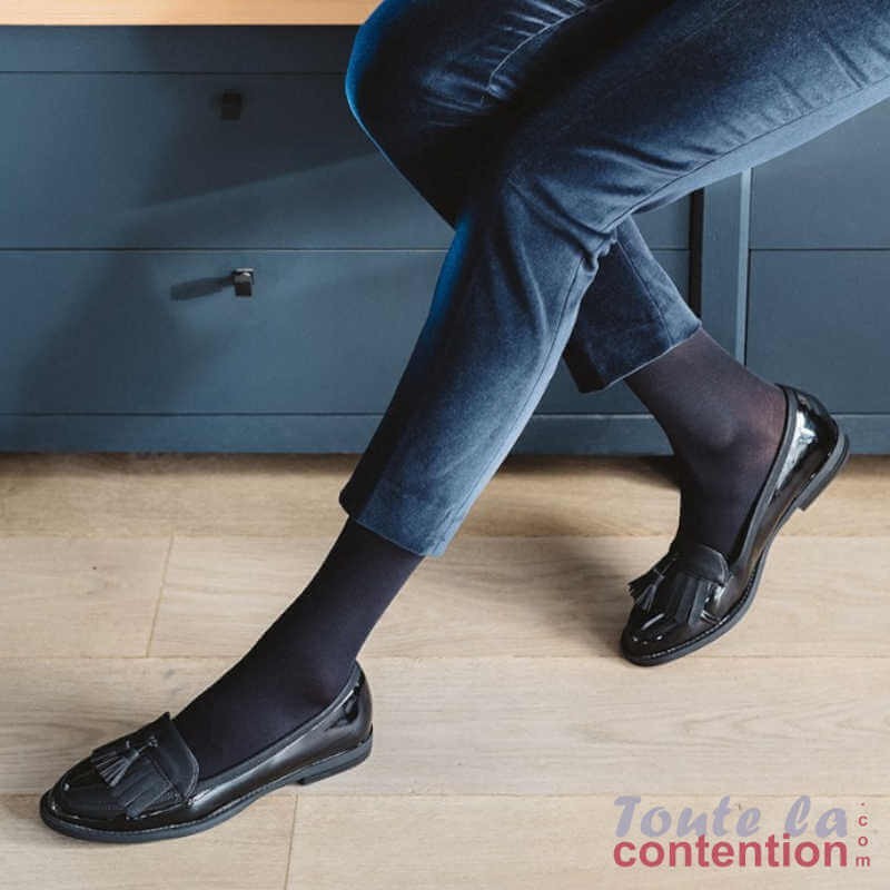 Chaussettes de contention Femme Expert Classe 3 par Sigvaris - Coloris Noir