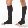 Chaussettes de contention Homme Essentiel Microfibre classe 2 par Sigvaris - Coloris Noir à pieds ouverts
