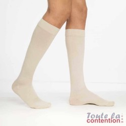 Chaussettes de contention Homme Essentiel Coton classe 2 par Sigvaris - Coloris Sable