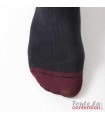 Chaussettes de contention Homme Styles Colors classe 2 par Sigvaris - Coloris Noir et Aubergine - Pointe
