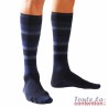 Chaussettes de contention Homme Styles Motifs Rayures classe 2 par Sigvaris - Coloris Cobalt