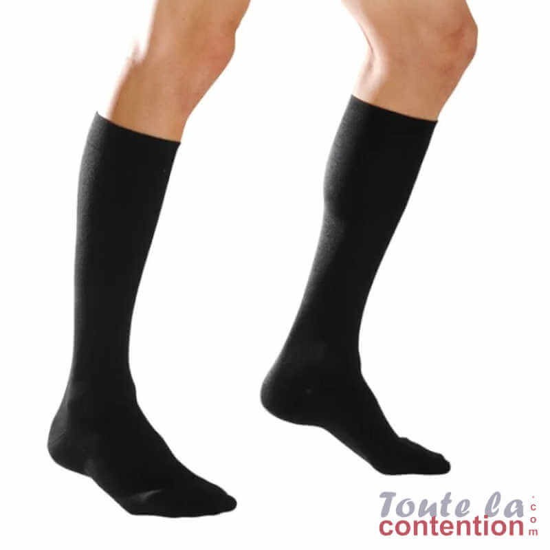 Chaussettes de contention Homme Essentiel Coton classe 3 par Sigvaris - Coloris Noir