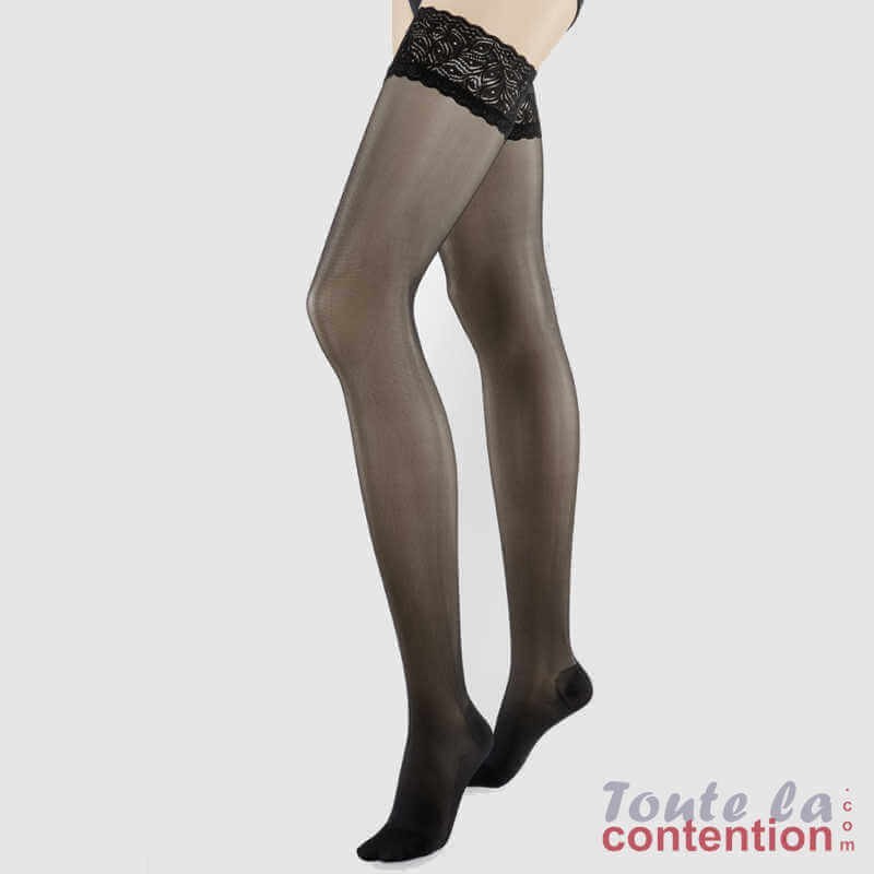 Bas de maintien Femme Compressana Calypso 70 par Juzo - Coloris Noir