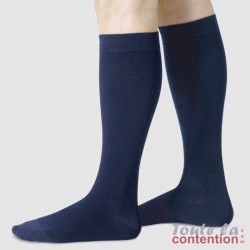 Chaussettes de contention Homme Juzo Confort Coton en classe 2 - Coloris Marine