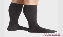 Chaussettes de contention Homme Juzo Confort Coton en classe 3 - Coloris Anthracite