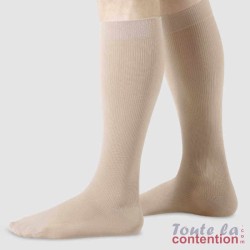 Chaussettes de contention Homme Juzo Confort Coton en classe 3 - Coloris Naturel