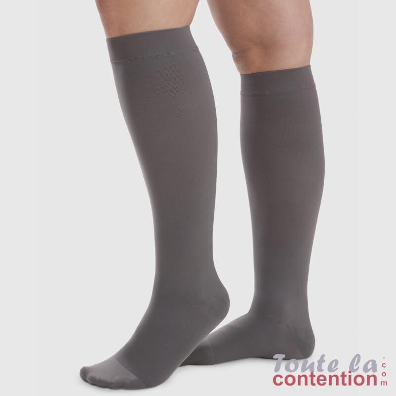 Chaussettes de contention Femme Dynamic classe 2 par Juzo - Coloris Gris