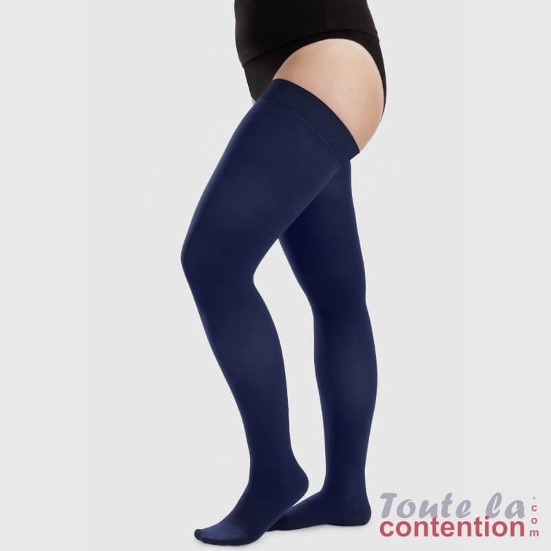 Bas de contention Femme Dynamic classe 3 par Juzo - Coloris Bleu foncé