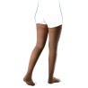 Bas de contention Femme Venoflex Secret Classe 3 par Thuasne - Pieds ouverts - Position debout - Coloris Beige doré