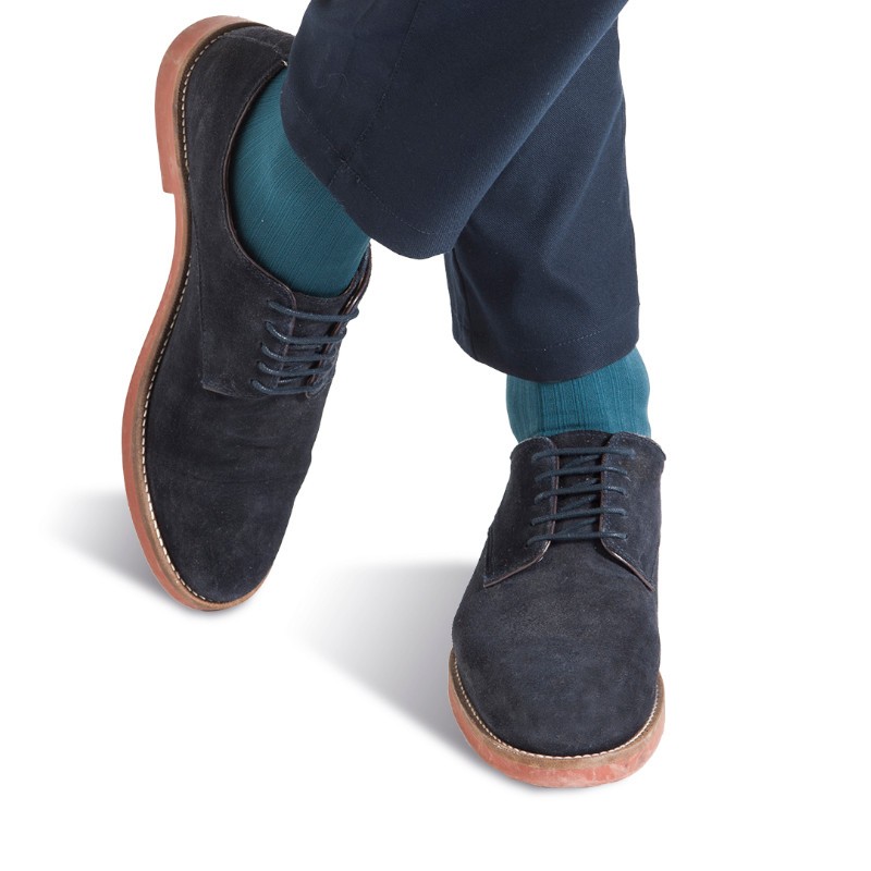 Chaussettes de contention Homme Styl'Coton Fine Jarfix Classe 2 par Radiante - Coloris Topaze - Zoom