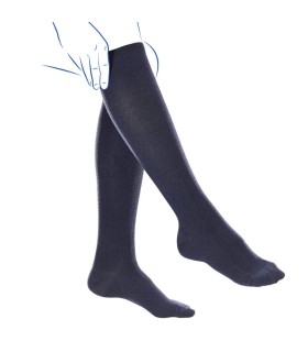 Chaussettes de contention Femme Fast Coton de Thuasne. Coloris Lignes noir