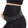 Collant de maternité transparent par Sigvaris - Coloris Noir - Détail de la ceinture évolutive
