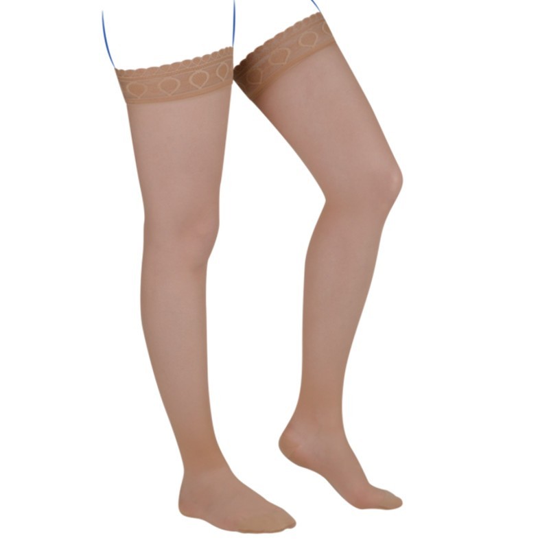 Bas de contention Femme Venoflex Incognito Absolu de Thuasne. Coloris Beige doré