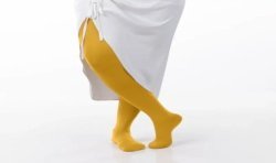 Chaussettes de contention Femme Attractive classe 2 par Juzo - Coloris Sunny Yellow - Zoom