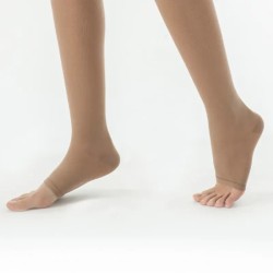 Chaussettes de contention Femme Dynaven semi-opaque Classe 3 par Sigvaris - Coloris Beige en pieds ouverts