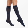 Chaussettes de contention Femme Dynaven semi-opaque Classe 2 par Sigvaris - Coloris Bleu Marine