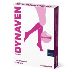 Chaussettes de contention Femme Dynaven Transparent Classe 2 par Sigvaris - Packaging