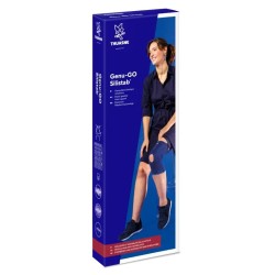 Genouillère élastique rotulienne Genu-Go Silistab classe 3 par Thuasne - Modèle Ouvert - Packaging