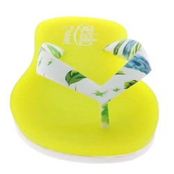 Tong Gelato Arcobaleno pour femme par Podowell. Coloris Jaune fleuri - Vue avant
