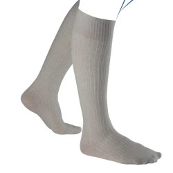 Chaussettes de contention Homme Venoflex Fast Lin par Thuasne - Coloris Lignes Naturel - Vue Profil