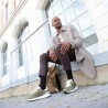 Chaussettes de contention Homme Venoflex Fast Laine Classe 2 par Thuasne - Coloris Torsades Noir - Photo Ambiance