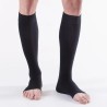 Chaussettes de contention Venoflex City Confort Coton Classe 3 par Thuasne avec pieds ouverts - Coloris Noir - Vue avant