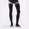 Bas de contention Venoflex City Confort Coton Classe 3 par Thuasne en pieds ouverts - Coloris Noir - Vue avant