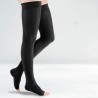Bas de contention Femme Mediven 20 Elegance par Medi - Coloris Noir - Pieds Ouverts