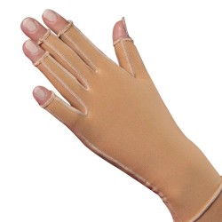 Gant Indémaillable Skin Cicatrex doigts ouverts manche courte de Thuasne - Coloris Caramel - Seul
