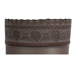 Bas de contention Femme Venoflex Incognito Absolu par Thuasne - Coloris Brun Foncé - Zoom sur la bande autofix