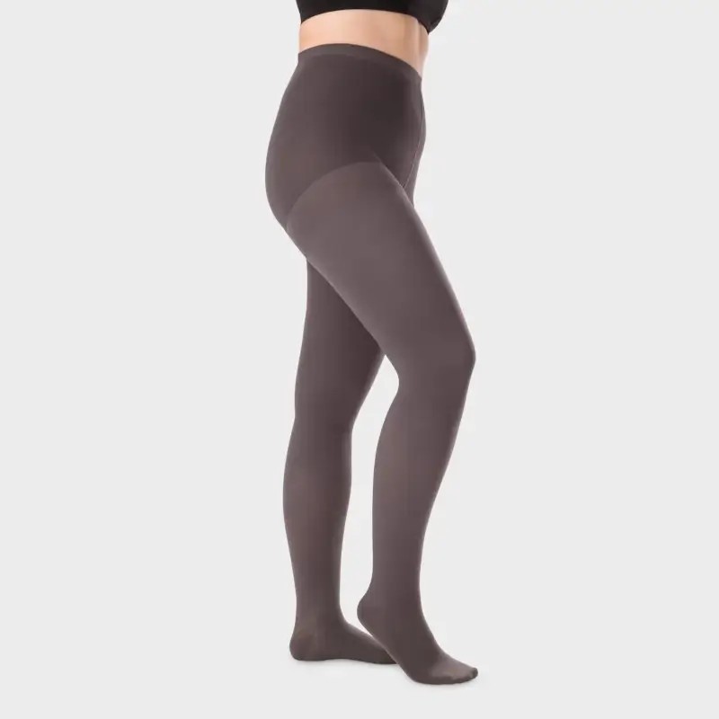 Collant de contention mixte Dynamic classe 4 par Juzo - Coloris Gris en pieds fermés Collant de contention mixte Dynamic classe 4 par Juzo - Coloris Gris en pieds fermés