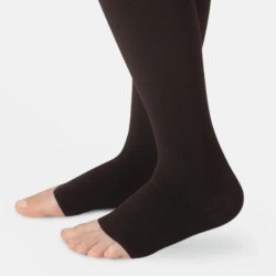 Chaussettes de contention Femme Dynamic Coton classe 2 par Juzo - Coloris Noir en pieds ouverts