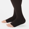 Chaussettes de contention Femme Dynamic Coton classe 2 par Juzo - Coloris Noir en pieds ouverts