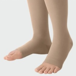 Chaussettes de contention Femme Dynamic Coton classe 2 par Juzo - Coloris Chair en pieds ouverts
