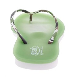 Tong Gelato Arcobaleno Homme par Podowell - Vue de derrière - Coloris Vert Camouflage
