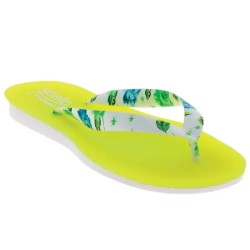 Tong Gelato Arcobaleno pour femme par Podowell. Coloris Jaune fleuri - Vue de droite