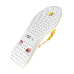 Tong Gelato Arcobaleno Femme par Podowell - Vue de dessous - Coloris Panarea Panna