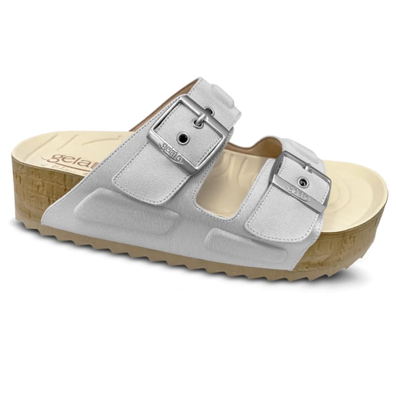 Sandale Gelato Woodstock Femme 2.0 PRO par Podowell - Vue seule - Coloris Argent