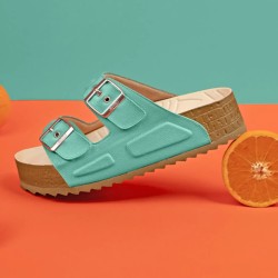Sandale Gelato Woodstock Femme 2.0 PRO par Podowell - Vue côté gauche - Coloris Turquoise